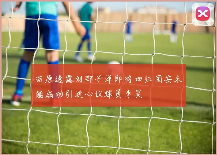 苗原透露刘邵子洋即将回归国安未能成功引进心仪球员李昊